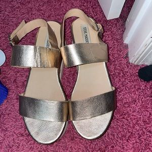 Steve Madden platforms metallic